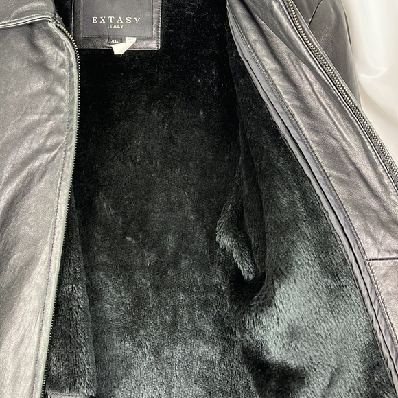 Extasy Italian soft leather pant coat EUC - Picture 4 of 12